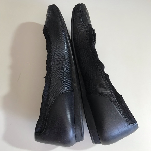 Gucci Black GG Logo flats Size 7.5 G - Picture 11 of 16